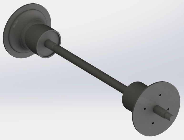 Front Rail Wheels, Shaft and (Welded-Whole Set)
