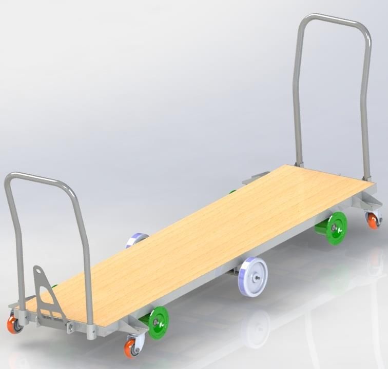 HST-01 SINGLE FLOOR HARVEST CARTS (Osb Wood)